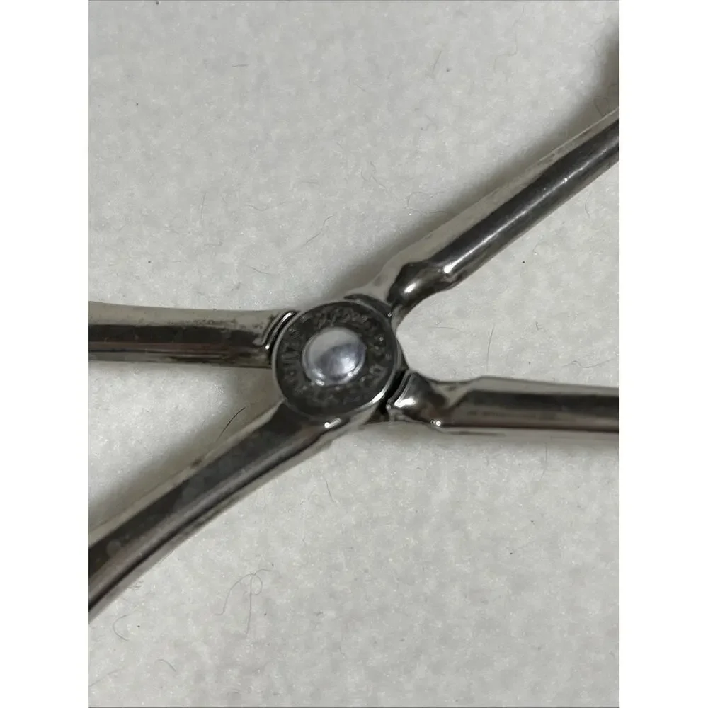Vintage Leonard Silver Plated Serving Tongs Made In Italy